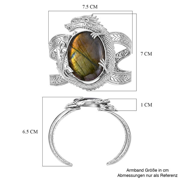 D'Joy Royal Bali -  Labradorit Armreif ca. 19 cm 925 Silber ca. 75.31 ct image number 6
