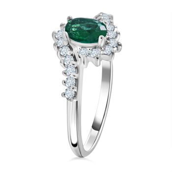 AAA Kagem Sambischer Smaragd Ring, ca. 0,96 ct.