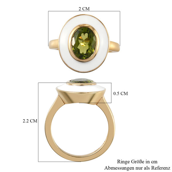 Emaillierter, natürlicher Peridot-Ring - 2,02 ct. image number 7