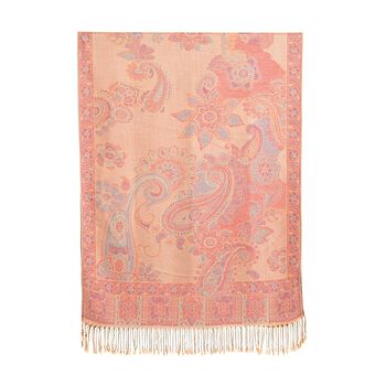 100% Viskose Paisley-Schal, Beige