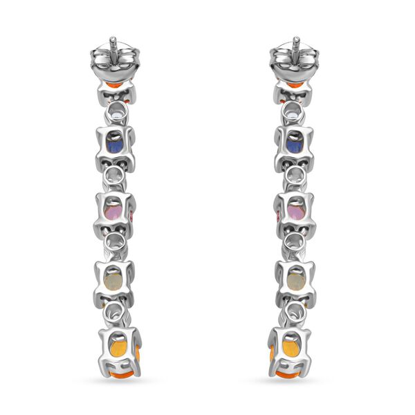 D'Joy AA Mehrfarbig Saphir, Blauer Saphir Ohrringe 925 Silber rhodiniert ca. 2.51 ct image number 4