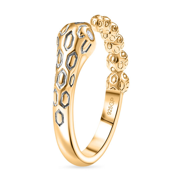 GP Trifono Kollektion- Schlangen Diamantakzenten und Kanchanaburi blauer Saphir zweifarbiger Ring image number 5