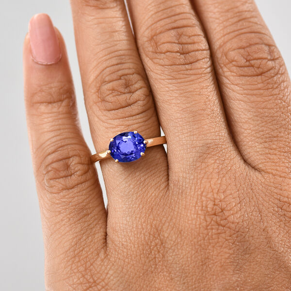 AAAA Tansanit Ring in 585 Gold - 2,72 ct. image number 3