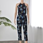 Träger-Jumpsuit mit gesmokter Taille und Capri länge, Größe: B43xL125cm, blau