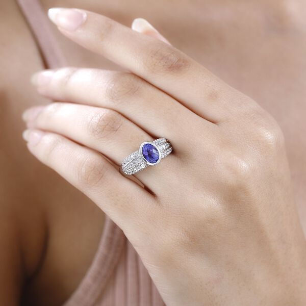 AA Tansanit und Zirkon Ring - 1,94 ct. image number 3