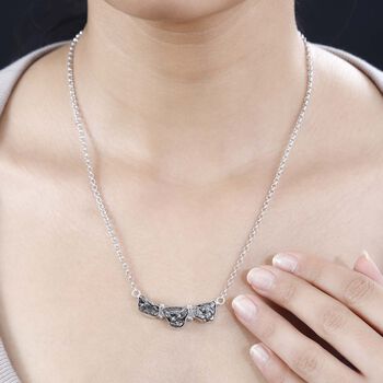 Meteorit Halskette, 45 cm- 23,55 ct.