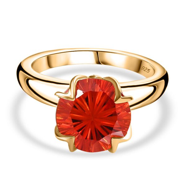 Labor Padparadscha-Saphir und Zirkon Ring - 5,37 ct.