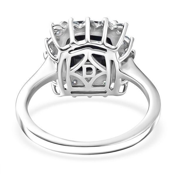 D'Joy AA diffundierter blauer Saphir und Moissanit Ring - 4,53 ct. image number 5