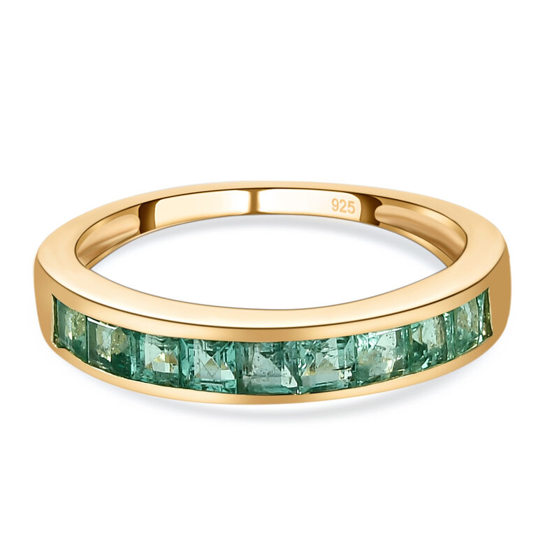 Kagem sambischer Smaragd-Ring, 925 Silber vergoldet (Größe 18.00) ca. 0.86 ct image number 0