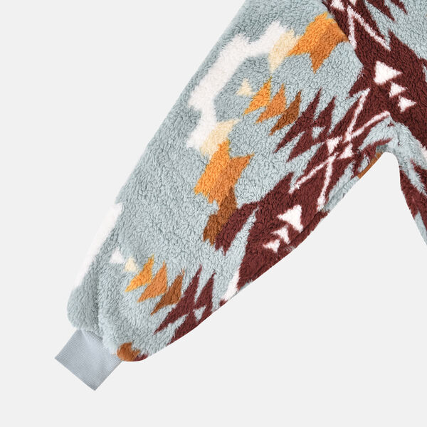 Wolkenweicher Sherpa-Hoodie mit New Mexico Muster, Hellblau-Erdt&ouml;ne, Einheitsgr&ouml;&szlig;e image number 4