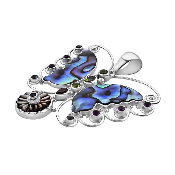 Sajen Silver- Abalone Muschel und Multi-Edelstein-Anhänger - 3,22 ct. image number 4