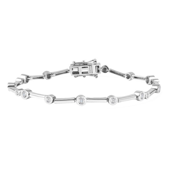 EVER TRUE Wei&szlig;er Diamant Armband ca. 19 cm Nickelfreies Messing image number 0