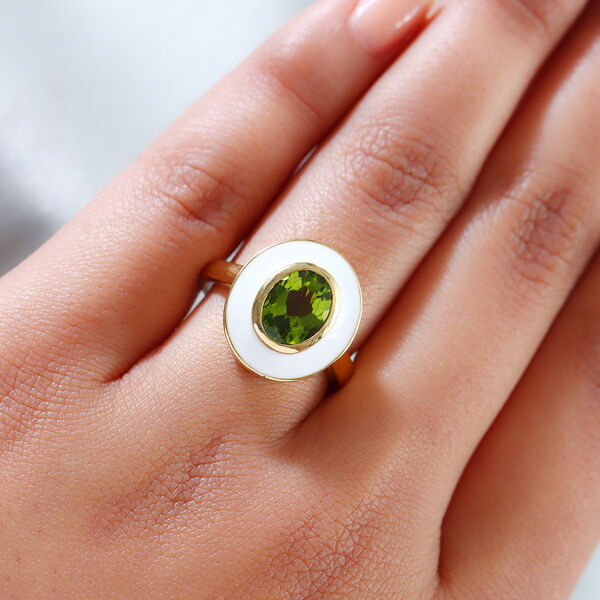 Emaillierter, natürlicher Peridot-Ring - 2,02 ct. image number 3