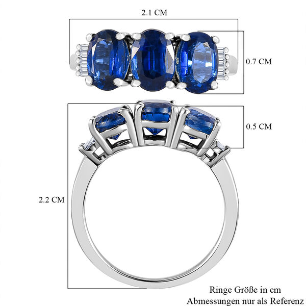 Kaschmir Kyanit und Zirkon-Ring - 3,30 ct. image number 7