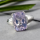 Lavendel Mond Quarz und Zirkon Ring 925 Silber platiniert  ca. 6,21 ct image number 1