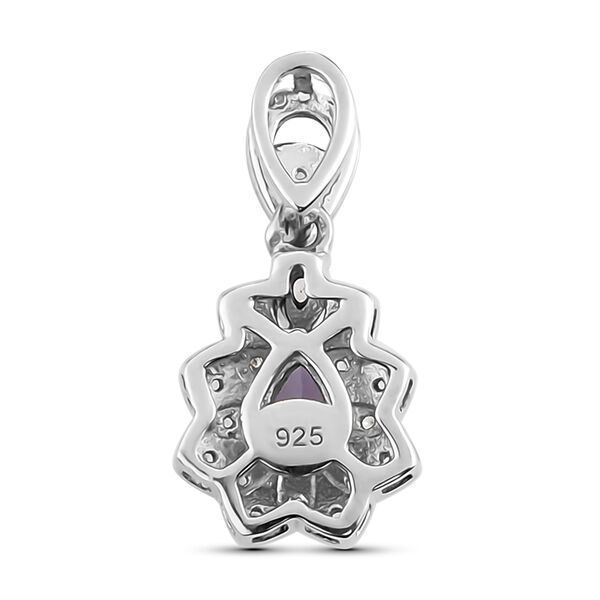 Tansanit und wei&szlig;er Zirkon-Anh&auml;nger - 0,67 ct. image number 5