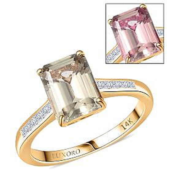 AAA Turkizit, Weißer Diamant Ring 585 Gold (Größe 17.00) ca. 3,22 ct image number 0