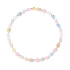 Beryll Halskette ca. 50 cm 925 Silber vergoldet ca. 344.00 ct