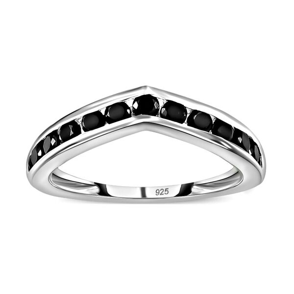 Schwarzer Spinell Ring, 925 Silber (Gr&ouml;&szlig;e 16.00) ca. 0.87 ct image number 4