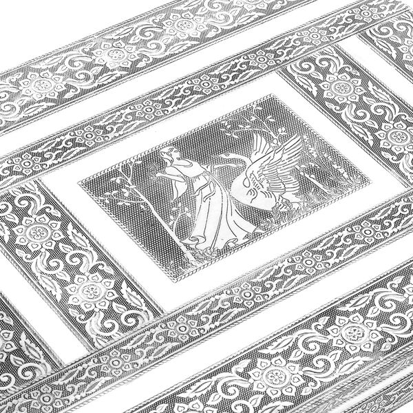 Handgefertigter Ringkoffer im Vintage Look, Schwan Motiv image number 7