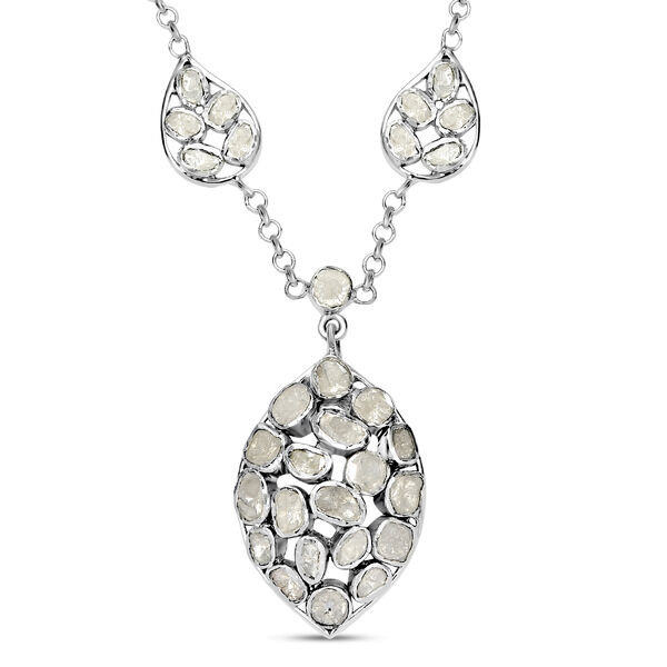 Polki Diamant Halskette, 45 cm - 2 ct. image number 6