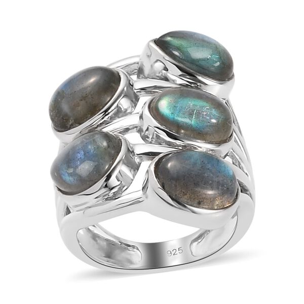 Labradorit Ring 925 Silber Platin-&Uuml;berzug image number 7