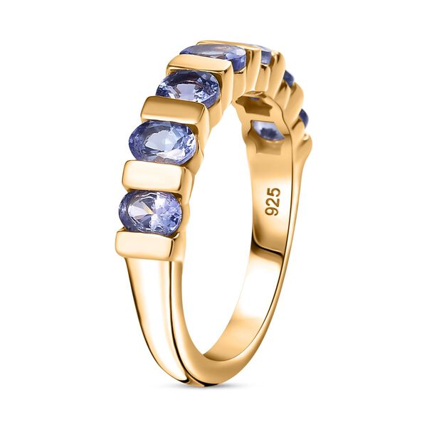Tansanit Ring, 925 Silber mit 750 Gelbgold Vermeil - 1,28 ct. image number 5