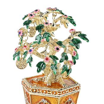 Geldbaum-Schmuckschatulle, 12x6,5 cm, Gold