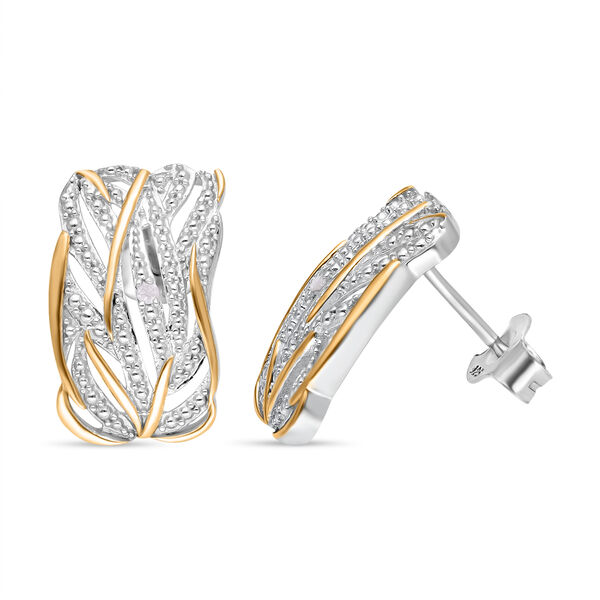 Wei&szlig;er Diamant P3 Ohrringe 925 Silber platiniert image number 4