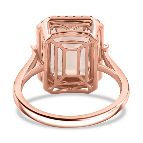 LUXORO zertifiziert und geprüft AAA Morganit und Diamant Ring in 585 Roségold - 7,85 ct. image number 4