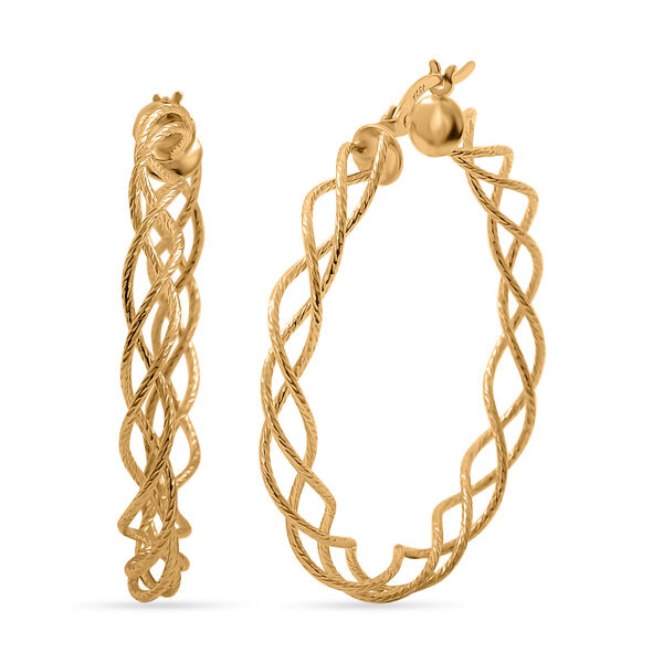 Vergoldete Creolen, 925 Silber, ca. 5,30g