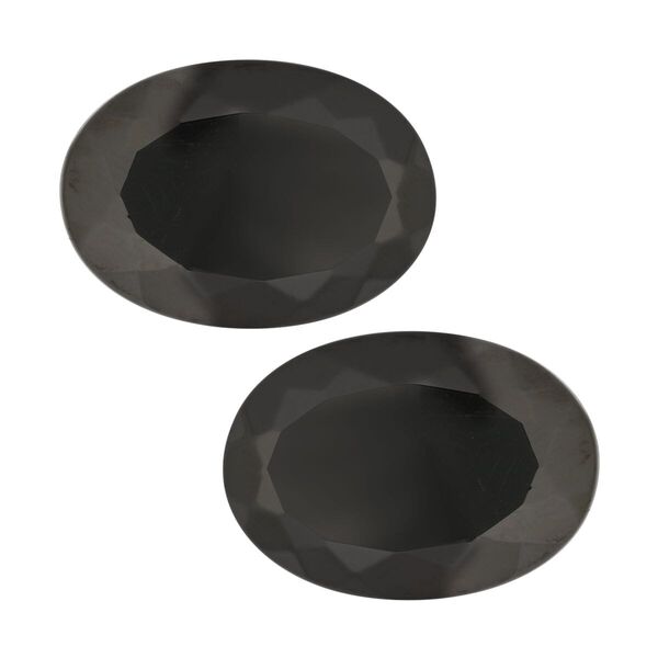 AAAA Shungit, facettiert, Oval 14x10 mm, 7,90 ct