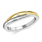 Diamant band Ring 925 Silber Platin-Überzug image number 5