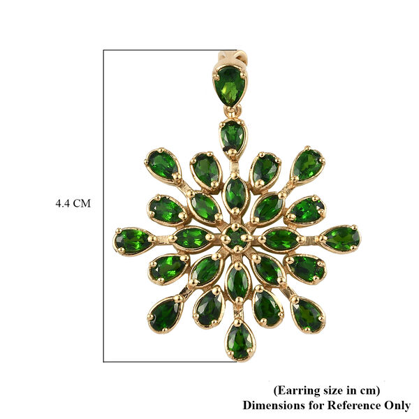 Natürlicher Chromdiopsid Anhänger 925 Silber vergoldet  ca. 5,27 ct image number 5