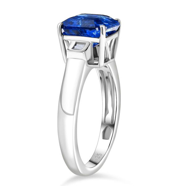 LUXURIANT AA Nat&uuml;rlicher Kaschmir Kyanit und Labor Diamant Ring - 3,15 ct. image number 5