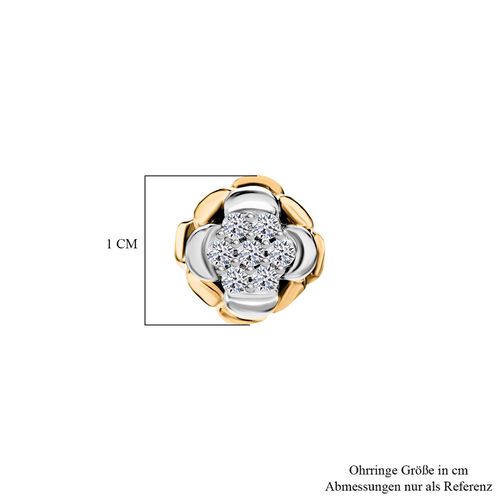 LUXURIANT DIAMOND- SI Labor Diamant zweifarbige Ohrringe - 0,25 ct. image number 4