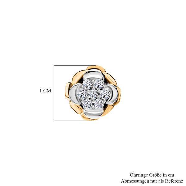 LUXURIANT SI Labor Diamant zweifarbige Ohrringe - 0,25 ct. image number 4