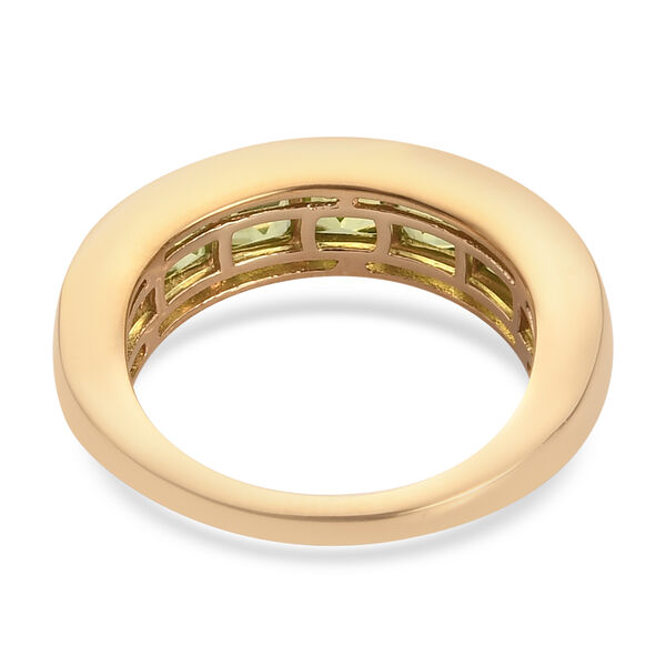 Peridot band Ring 925 Silber 585 Vergoldet image number 5