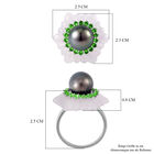 Weiße Jade, Tahiti Perle Ring, 925 Silber rhodiniert, (Größe 20.00) ca. 17.90 ct image number 5