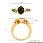 Natürlicher Chromdiopsid Ring 925 Silber vergoldet (Größe 16.00) ca. 1,54 ct image number 5
