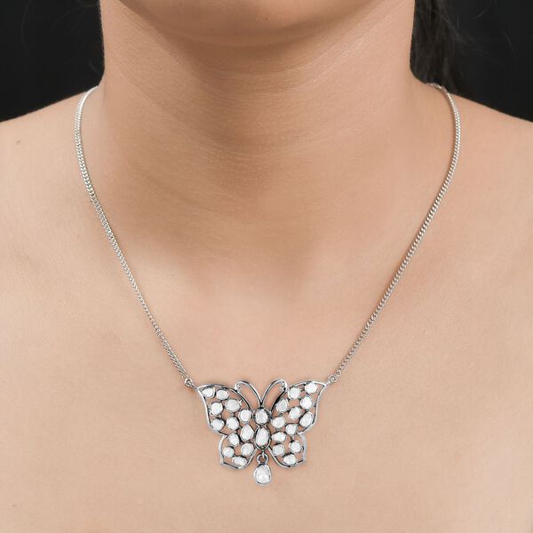 Polki Diamant Halskette, 50cm - 2 ct. image number 3