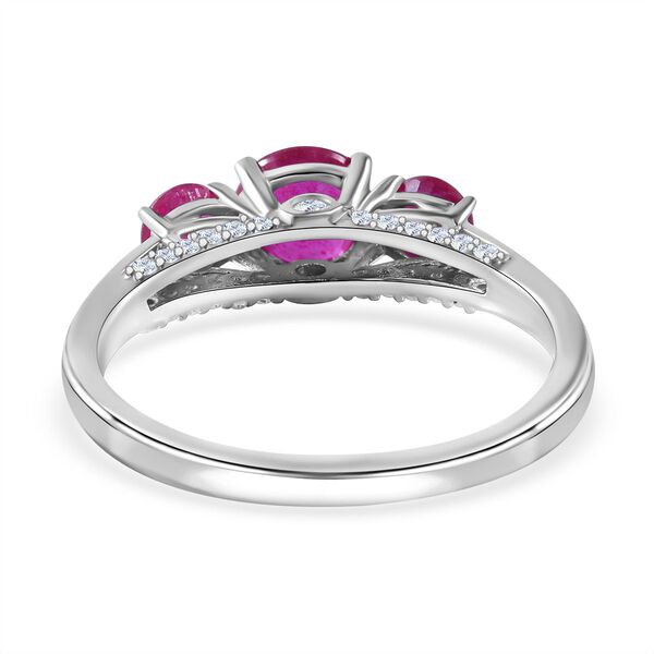 AA Afrikanischer Rubin (Fissure gef&uuml;llt) Ring, 925 Silber rhodiniert (Gr&ouml;&szlig;e 19.00) ca. 2.15 ct image number 4