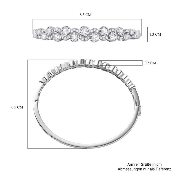 Moissanit Armreif, 19 cm - 4,52 ct. image number 5