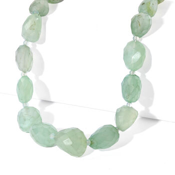EverTrue gr&uuml;n gef&auml;rbte Chalzedon 45cm Halskette - 485 ct.