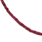 Niassa Rubin Rondelle Halskette ca. 45 cm lange 925 Silber ca. 35.70 ct image number 2