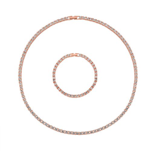 Kristall-Schmuckset in Roségoldton image number 0