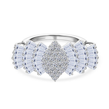 LUXURIANT DIAMOND - Lab Grown Diamant SI-GH Ring 925 Silber Rhodiniert (Gr&ouml;&szlig;e 22.00) (10-15 Werktage Lieferzeit) ca. 2,00 ct