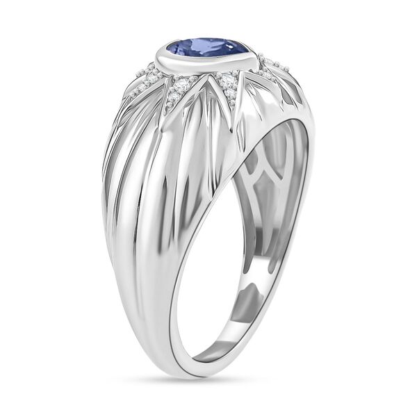 GP Celestial Kollektion- AAA Tansanit, Zirkon und Kanchanaburi blauer Saphir zweifarbiger Ring - 0,82 ct. image number 6