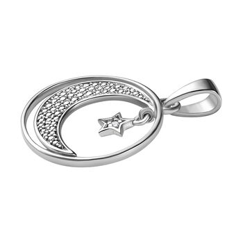 Mondlicht Magie Anh&auml;nger in platiniertem Silber