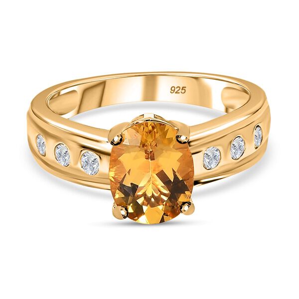 AA Premium brasilianischer Heliodor und Zirkon-Ring - 1,97 ct.